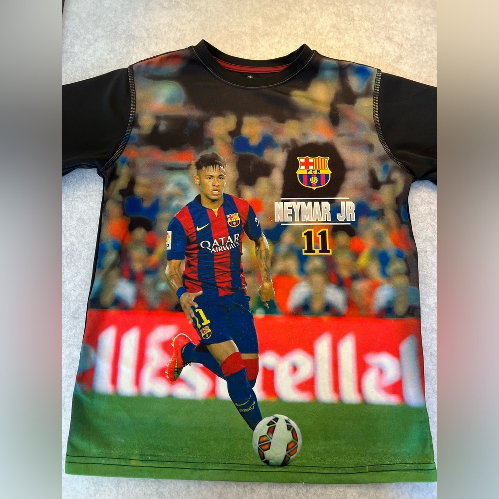 Neymar Jr Kids Graphic T-Shirt - Black & Multicolor